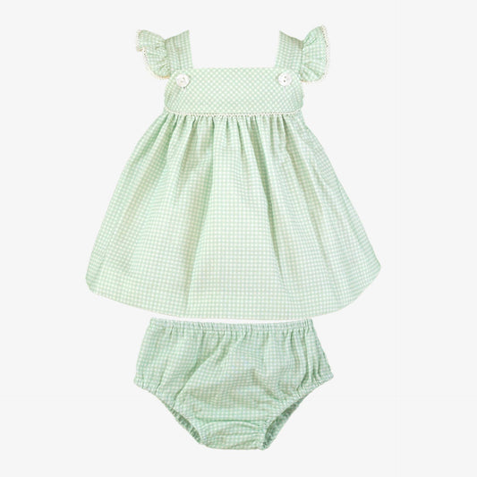 Vestido jesusito braguita Vichy Mint  - Miranda