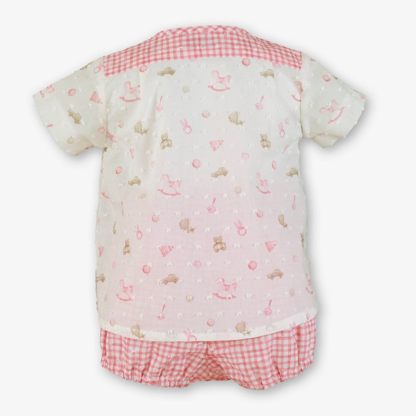 Conjunto bebe niño osito Vichy Rojo - Miranda