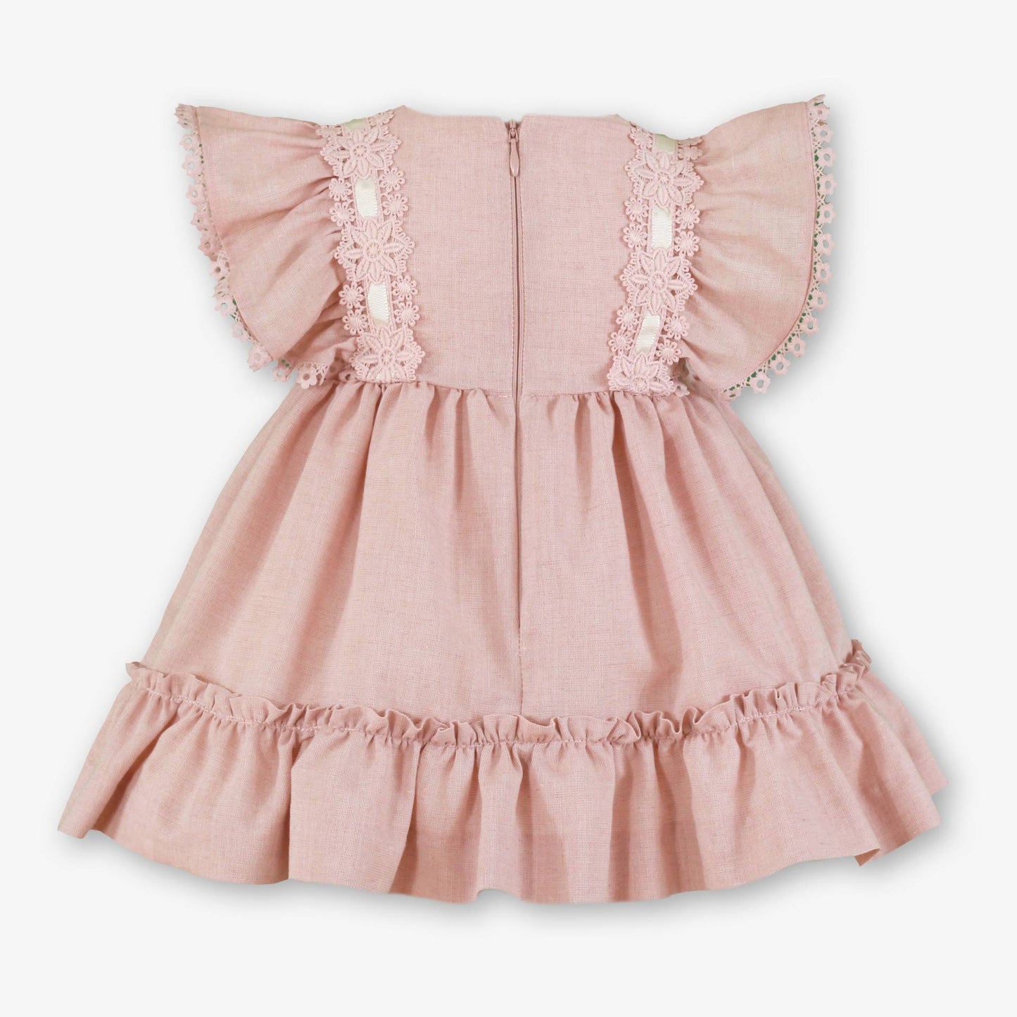 Vestido bebé Rosa Palo Volante - Miranda