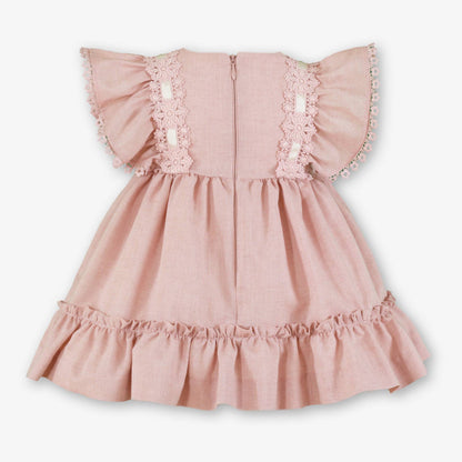 Vestido bebé Rosa Palo Volante - Miranda