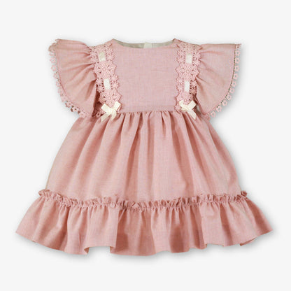 Vestido bebé Rosa Palo Volante - Miranda
