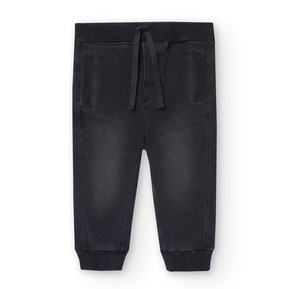 Pantalón denim black básico niño