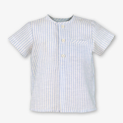 Conjunto bebe niño Bermuda y Camisa celeste - Miranda