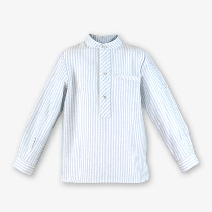 Camisa niño rayas celeste - Miranda