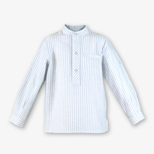 Camisa niño rayas celeste - Miranda