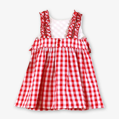 Vestido niña Vichy Rojo  - Miranda