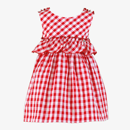 Vestido niña Vichy Rojo  - Miranda