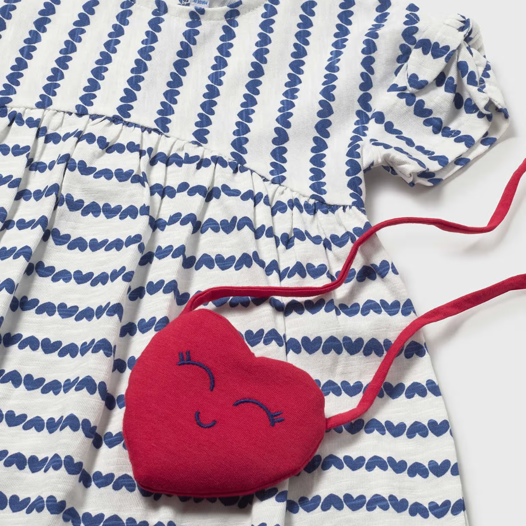 Vestido estampado con bolso Corazones - Mayoral