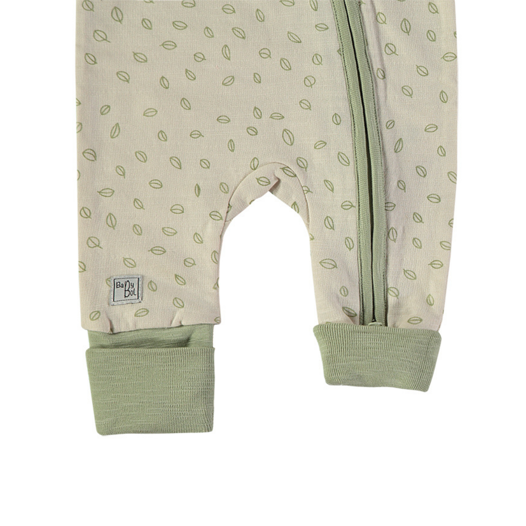 Pelele Hojas Verde con Cremallera – Babybol