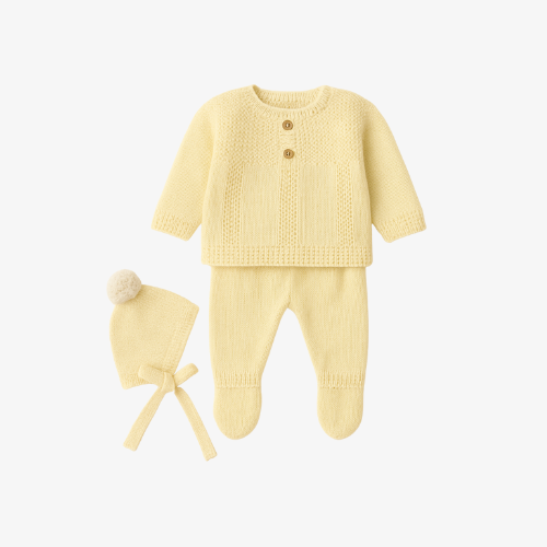 Traje 3P Canesú menguado Checks amarillo - Mac Ilusión