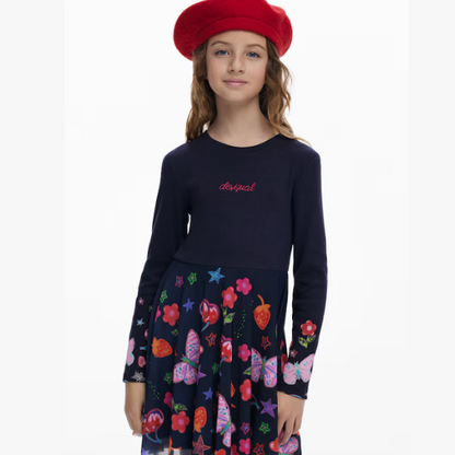 Vestido falda tul formas - Desigual