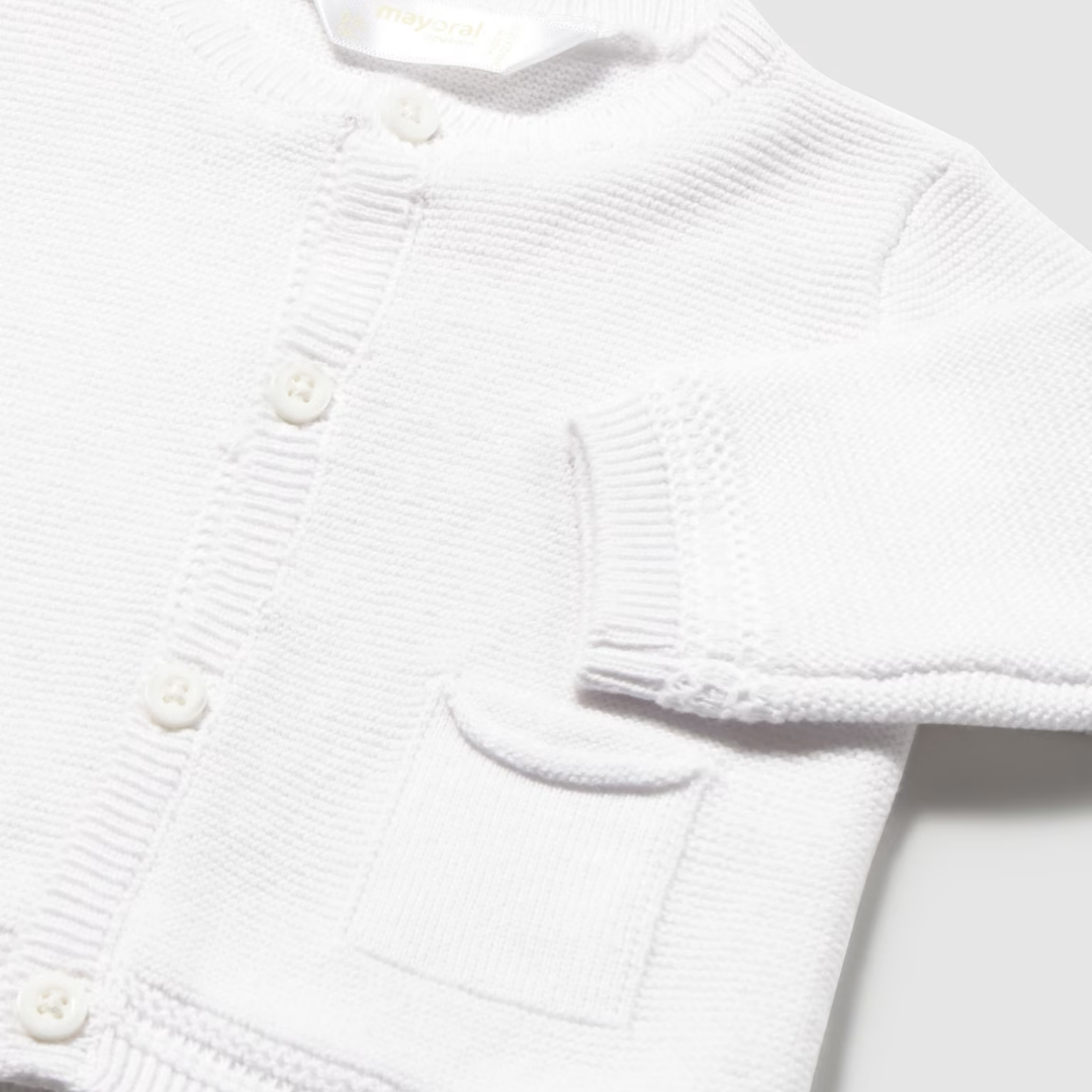 Cárdigan tricot bebé Blanco - Mayoral