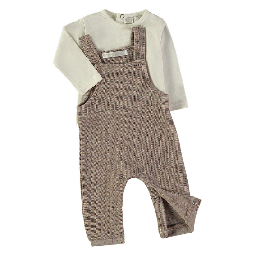 Conjunto Peto de Punto Beige y Camiseta – Babybol
