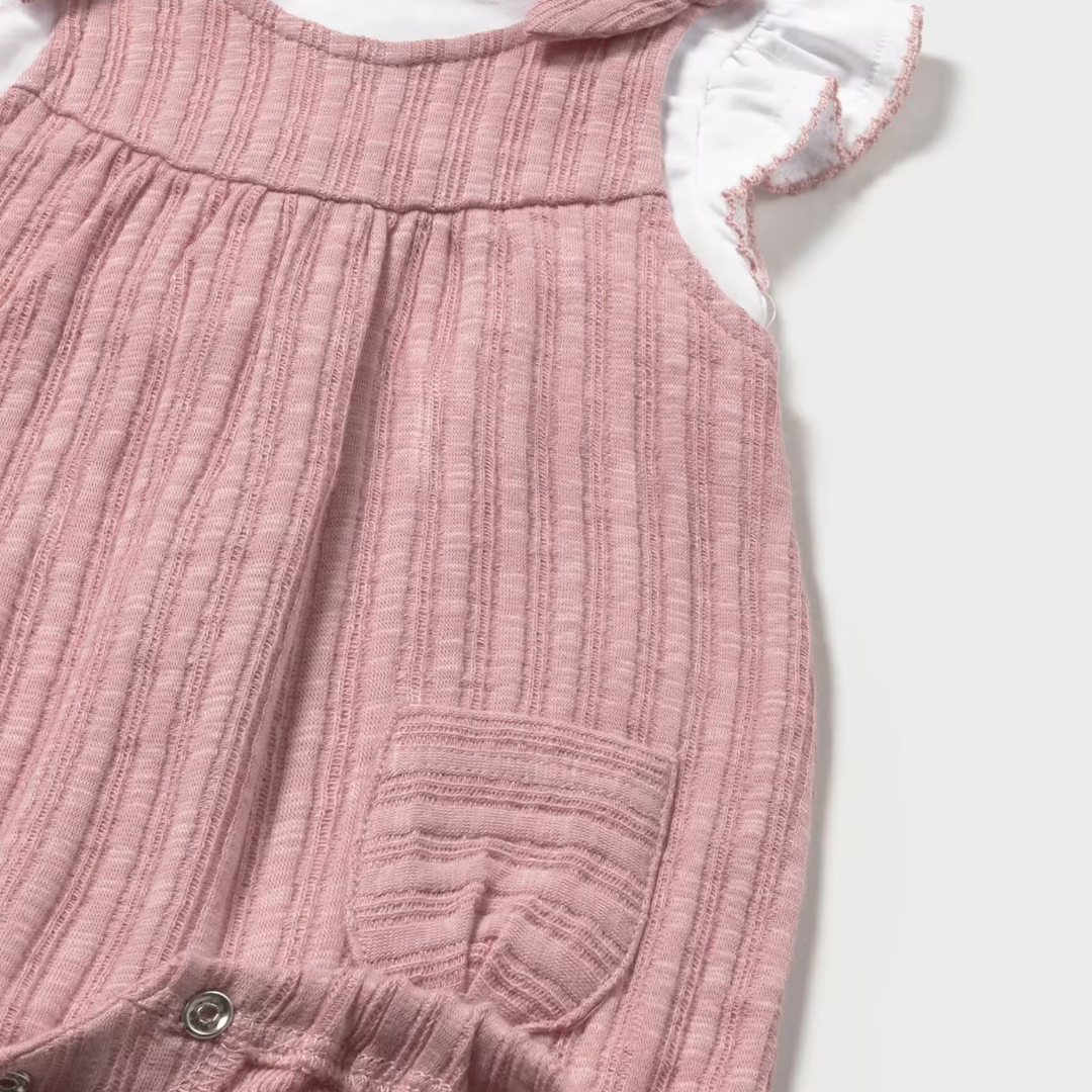 Conjunto peto bebé niña Bambula Rosa - Mayoral