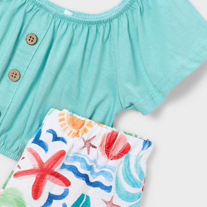 Conjunto niña pantalón y top Oasis Menta - Mayoral