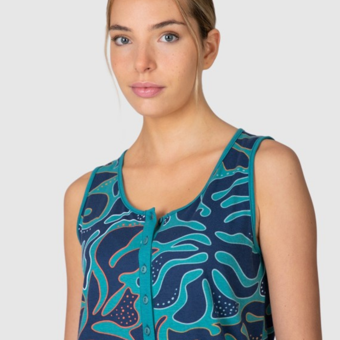 Camisón sin manga estampado petróleo - Massana