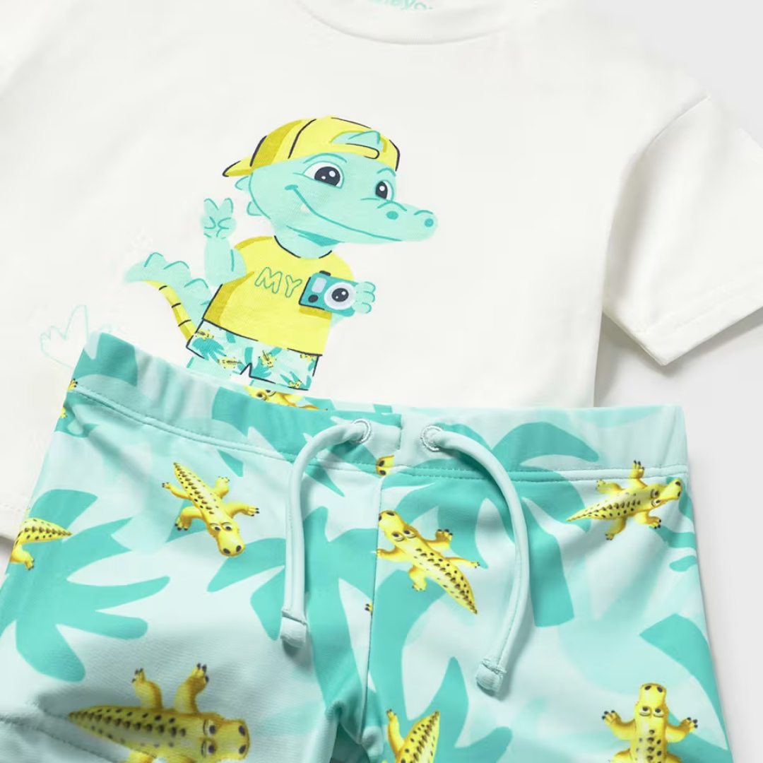 Conjunto camiseta con bañador Cocodrilo - Mayoral