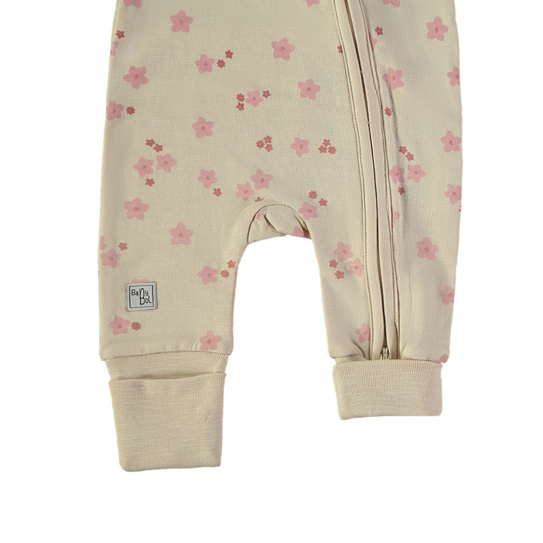 Pelele Flores Rosa con Cremallera – Babybol
