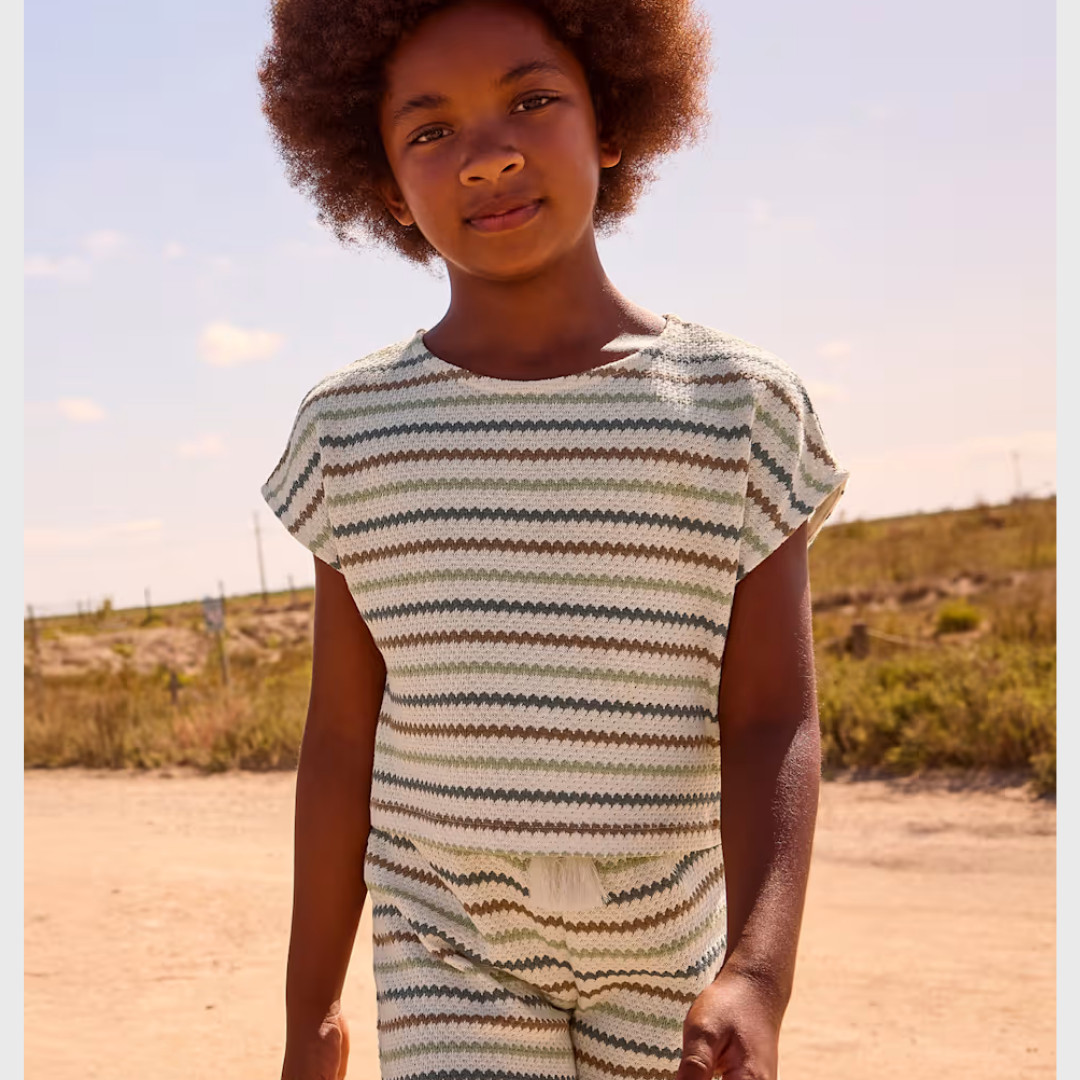 Camisa tipo Crochet rayas - Mayoral