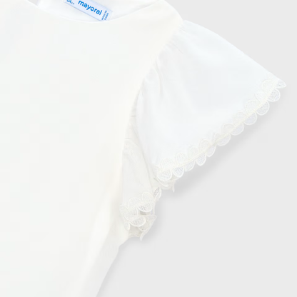 Blusón camisa gasa Puntillas Blancas - Mayoral
