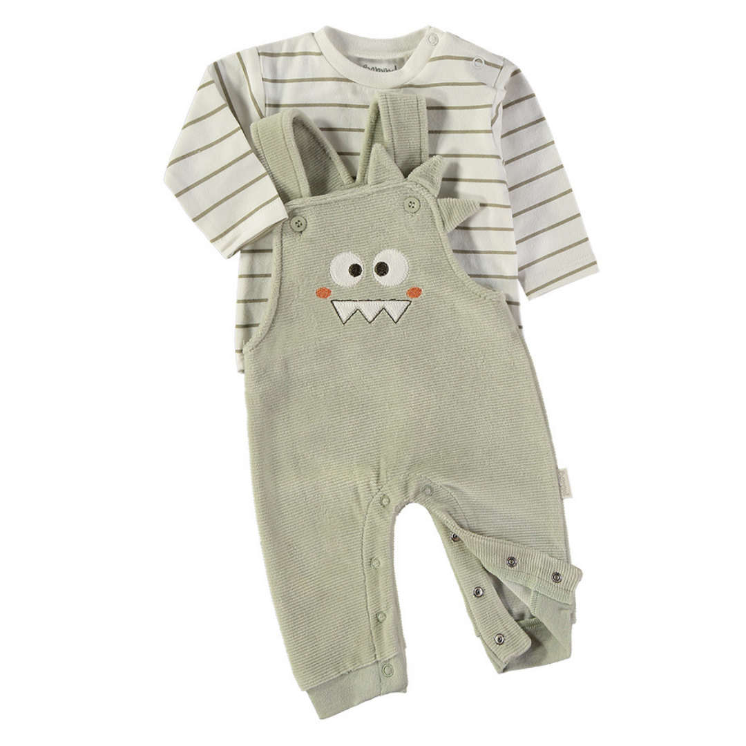Conjunto Peto y Camiseta Monstruo Verde – Babybol