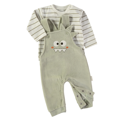 Conjunto Peto y Camiseta Monstruo Verde – Babybol