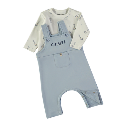 Conjunto Peto Azul y Camiseta Jirafas – Babybol