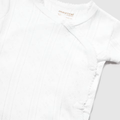 Body manga corta calado blanco - Mayoral
