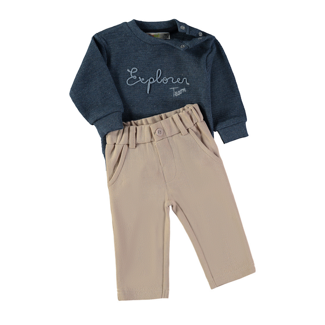 Conjunto Jersey Azul Marino y Pantalón "Explorer" – Babybol