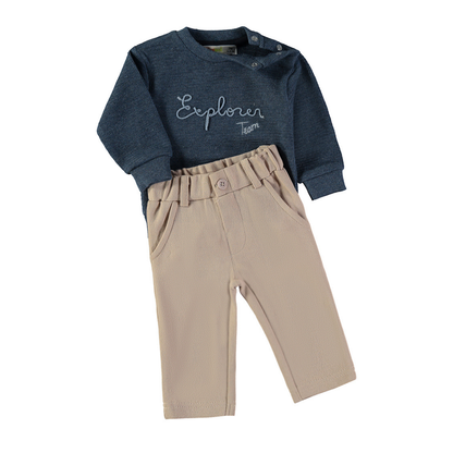 Conjunto Jersey Azul Marino y Pantalón "Explorer" – Babybol