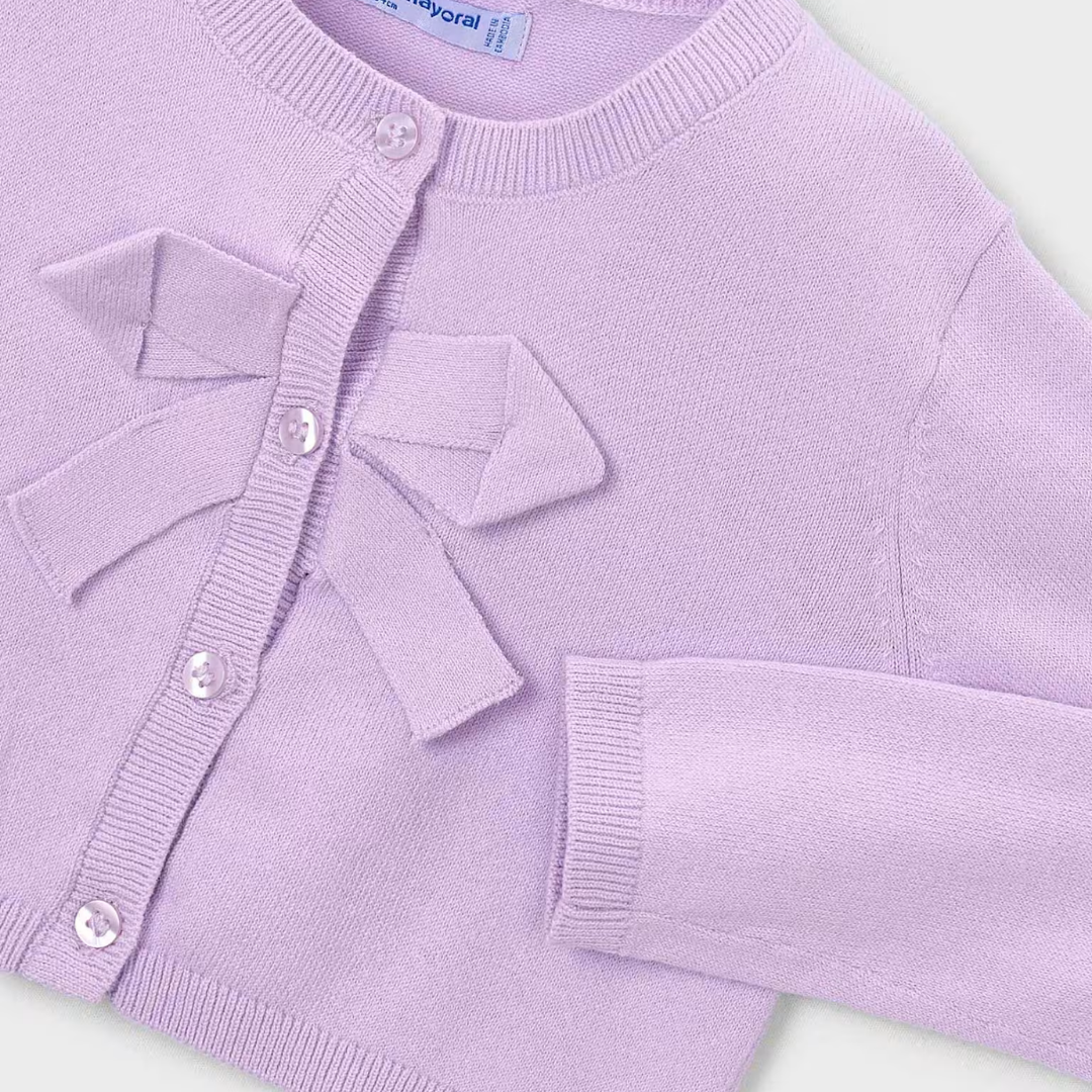 Rebeca tricot básica niña Malva - Mayoral