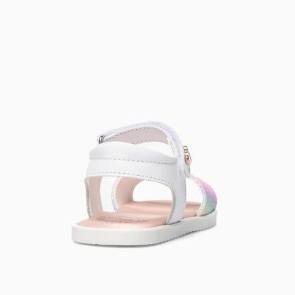 Sandalias barefoot Blanco arcoiris - Pablosky