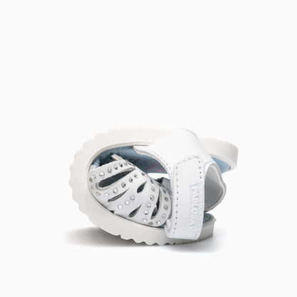 Sandalias barefoot Blanco Quilate Strass - Pablosky