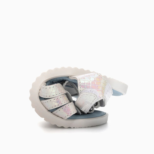 Sandalias barefoot Blanco Quilate Flor - Pablosky