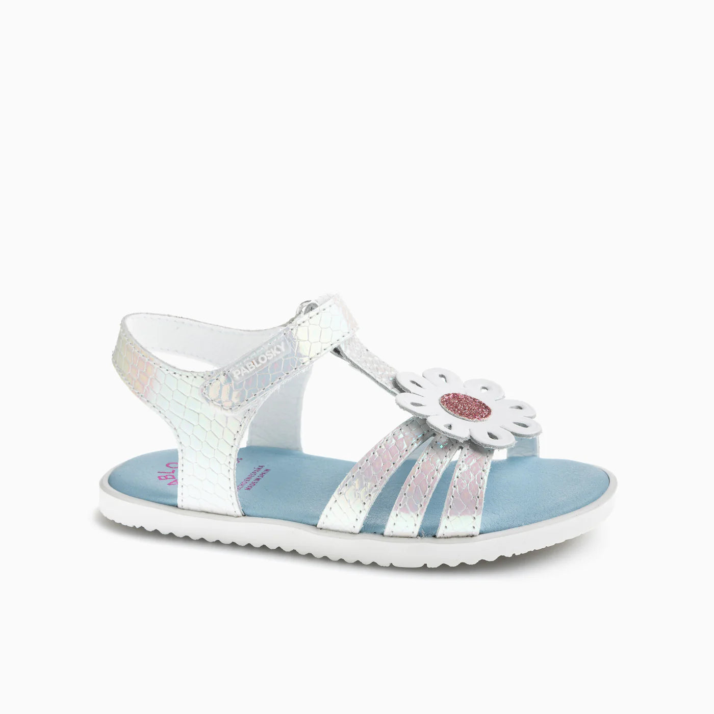 Sandalias barefoot Blanco Quilate Flor - Pablosky