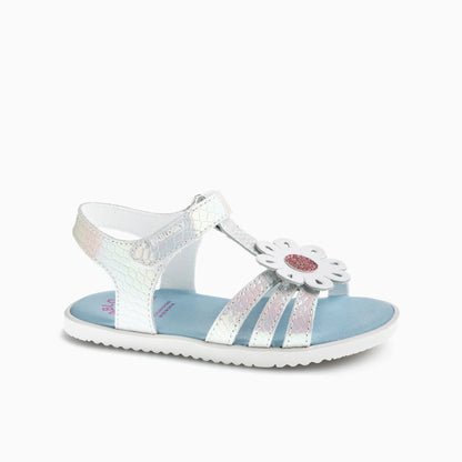Sandalias barefoot Blanco Quilate Flor - Pablosky