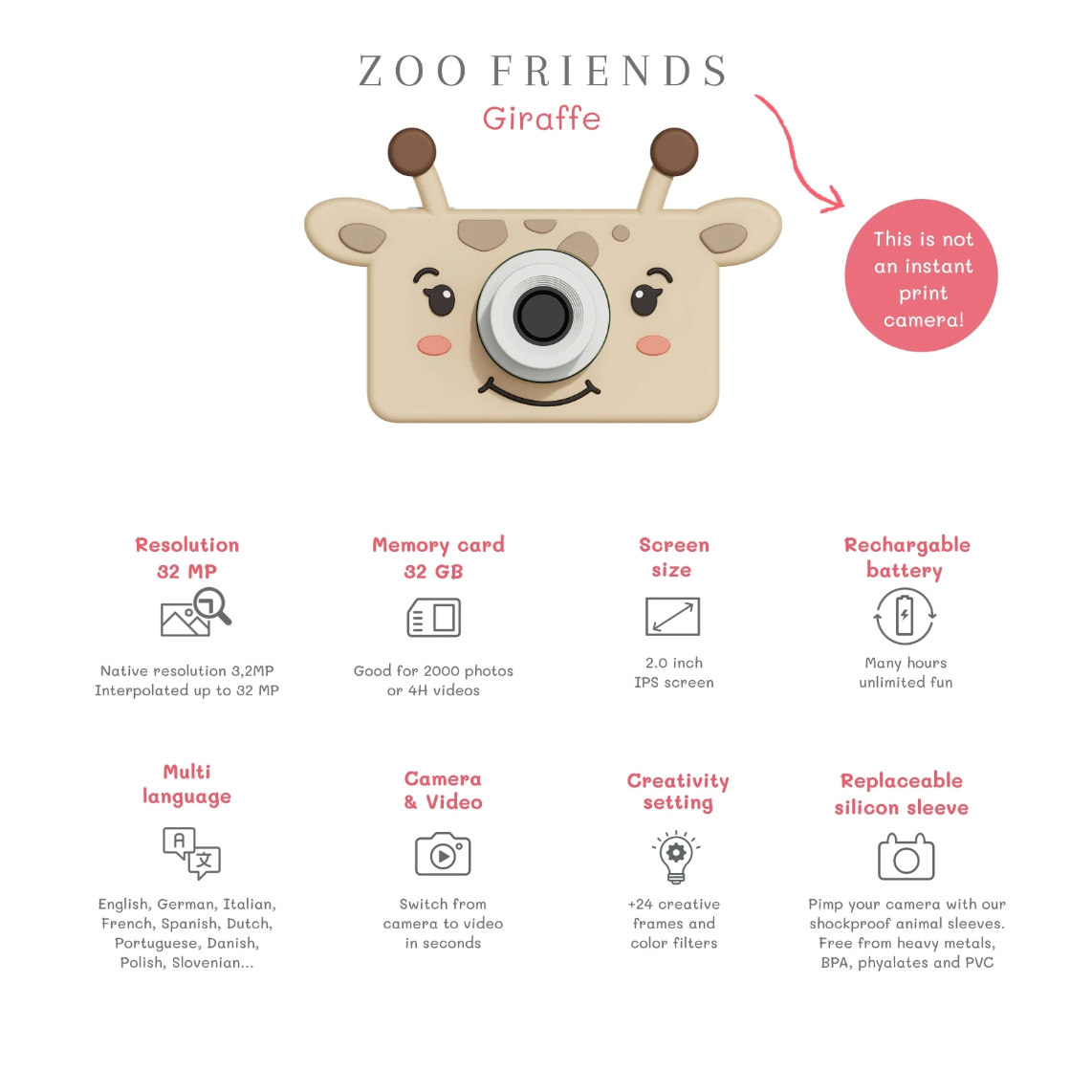 Cámara digital The Zoofamily - Zoo Friends Giraffe