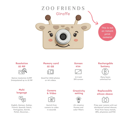Cámara digital The Zoofamily - Zoo Friends Giraffe