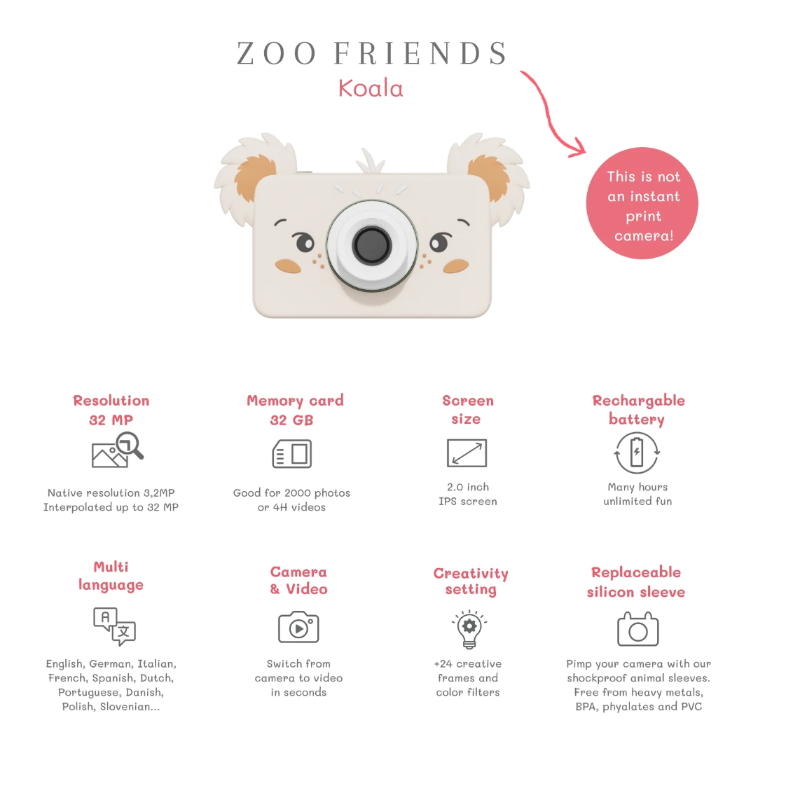 Cámara digital The Zoofamily - Zoo Friends Koala