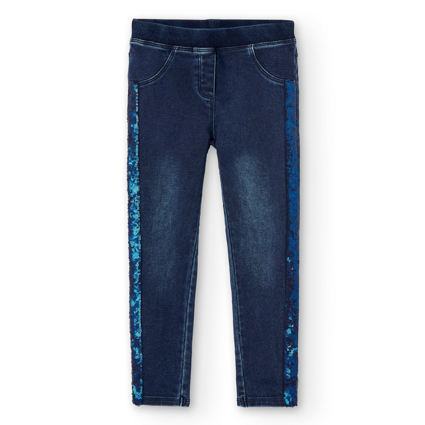 Pantalón denim blue brillo