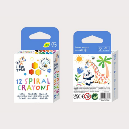 Crayones espiral 12 colores Haku Yoka