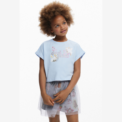 Camiseta cropped logo brillo conejos - Desigual