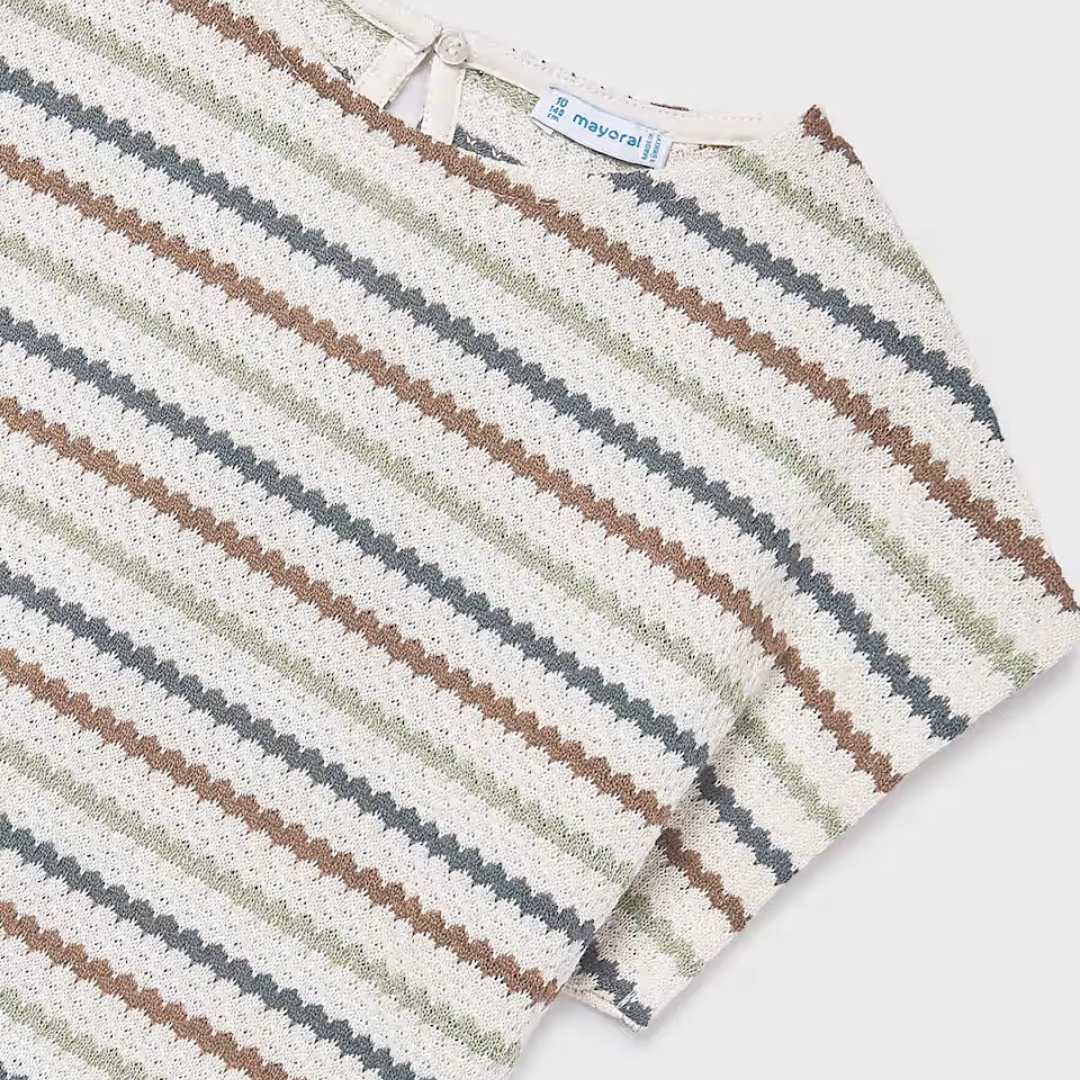 Camisa tipo Crochet rayas - Mayoral