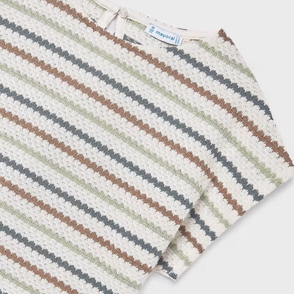 Camisa tipo Crochet rayas - Mayoral