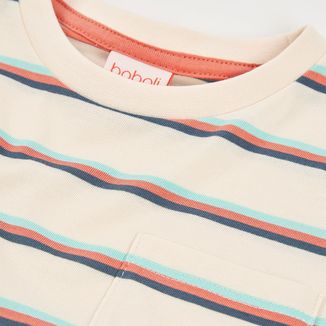 Camiseta niño punto listado Level Up - Boboli
