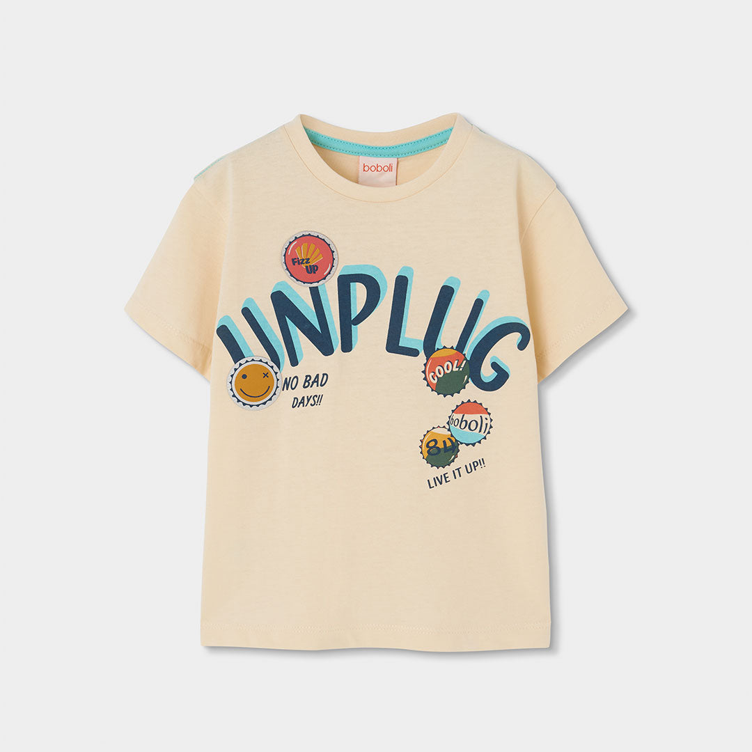 Camiseta niño crudo Unplug - Boboli