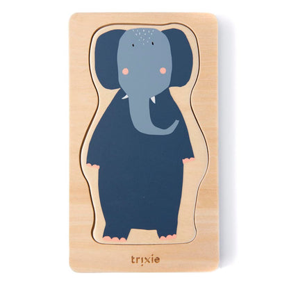 Puzzle animales 4 capas madera - Trixie