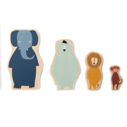 Puzzle animales 4 capas madera - Trixie