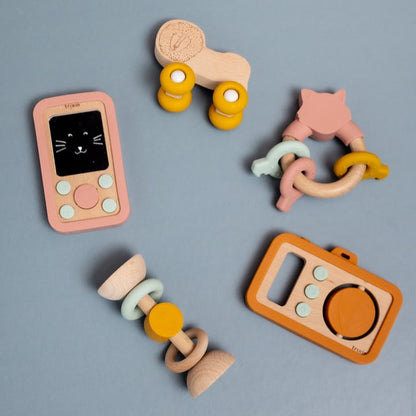 Sonajero de silicona de madera Mrs. Cat - Trixie