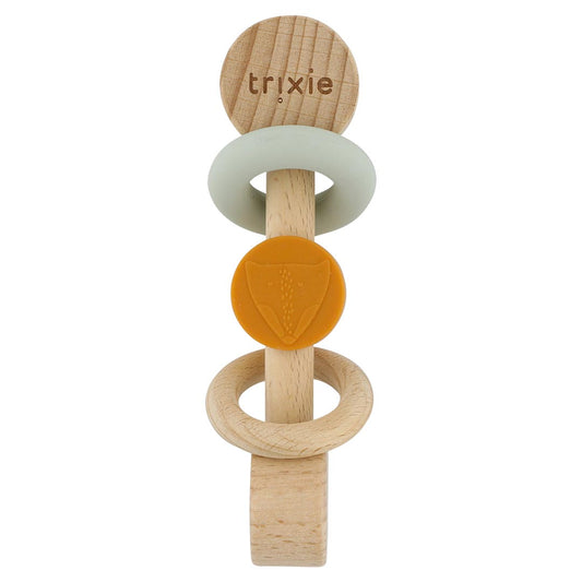 Sonajero de silicona de madera Mr. Fox - Trixie